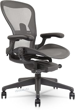 Herman Miller Aeron Chair Remastered -Tension Control/Tilt Limiter/Height Adjustable Arms/Lumbar Support Size B (Medium)-Open Box Repackeged.