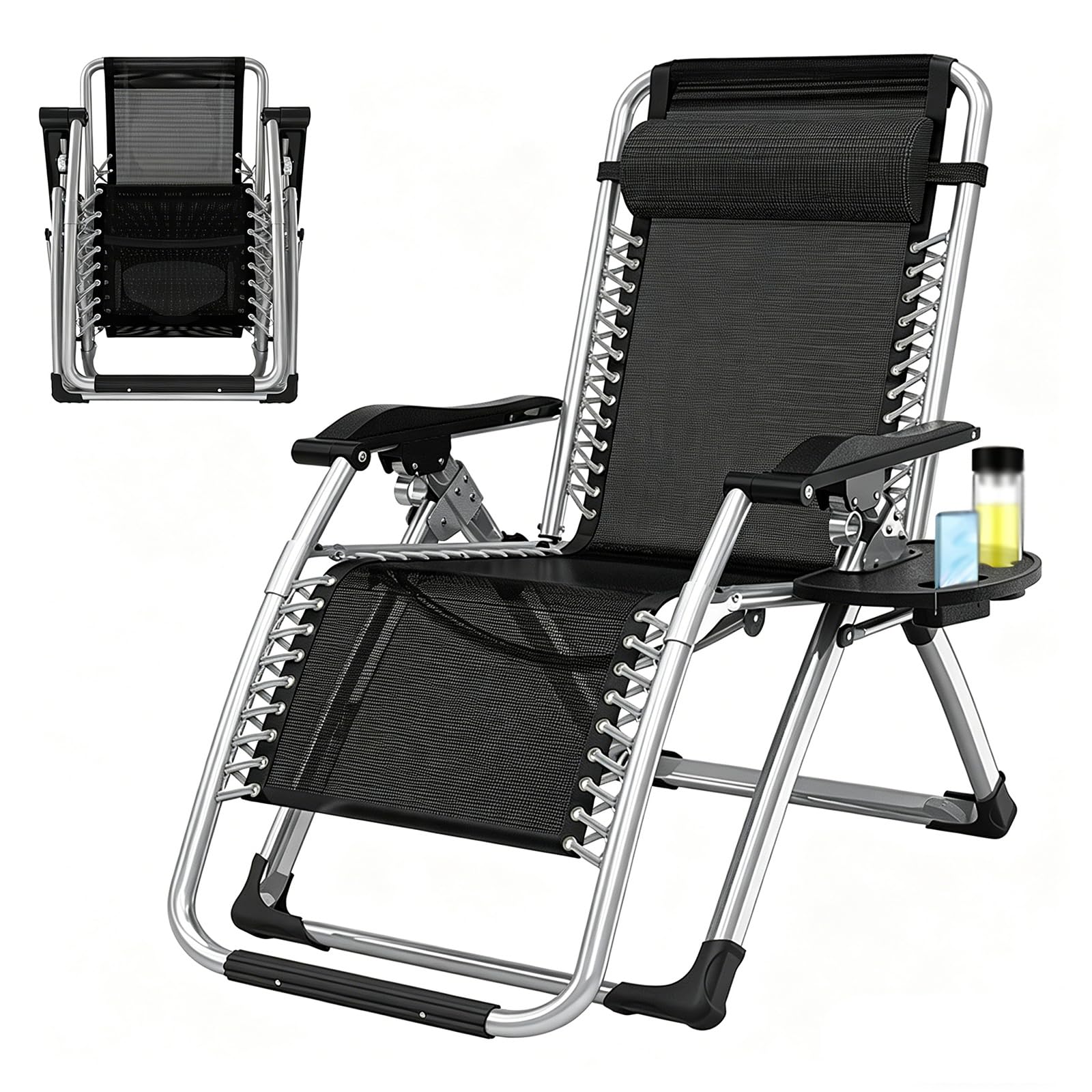 Fauteuils inclinables zéro gravité avec chaises pliantes d'extérieur portables