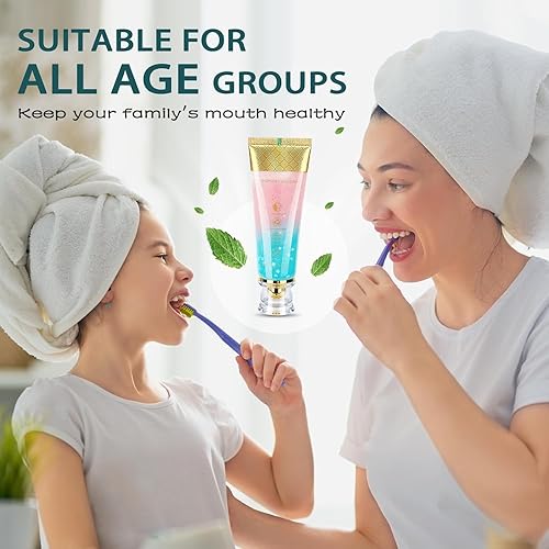 Miniatura 3 de Paquete de 3 pasta dental blanqueadora de niacinamida, elimina manchas, sin flúor, con sabor natural a flor de cerezo y menta. Ayuda a reducir las