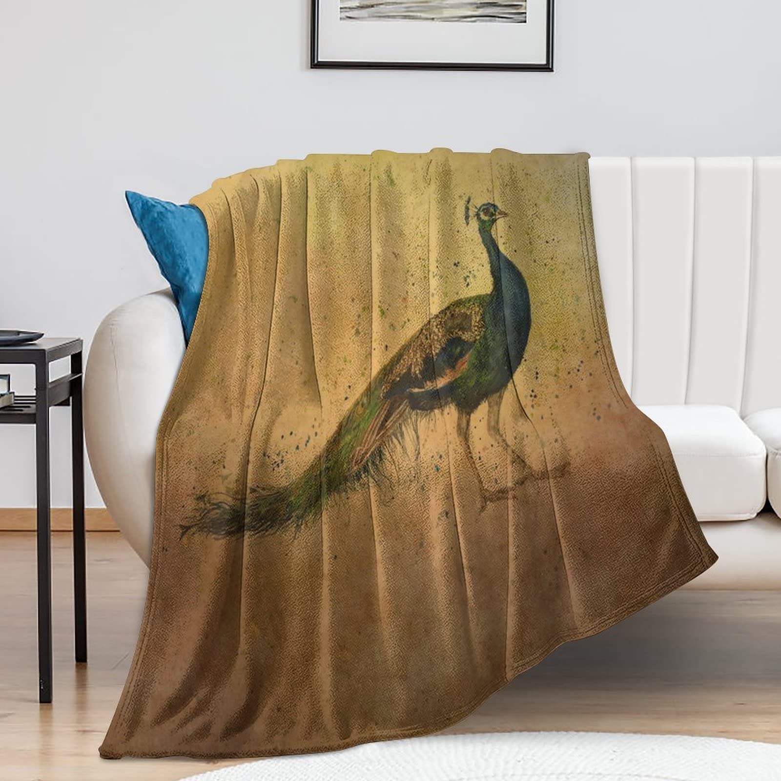 Plaid flanelle oiseaux couverture lit canapé voyage plaid