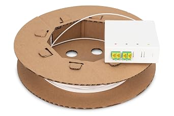 DIGITUS FTTX installation kit - 70 m - LC-APC duplex coupler - 4 fibres - FTTH box pre-assembled - open cable end - surface mounting - FTTH socket - white