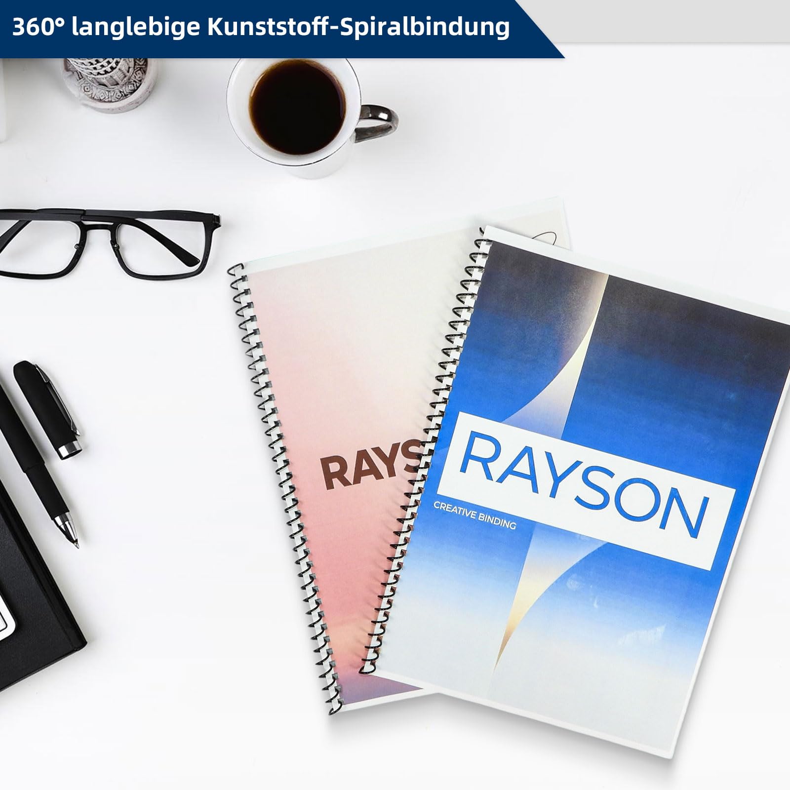 RAYSON Bindemaschine, 34 Löcher, 12-Blatt-Locher, PT-1201 | Robuste Metallkonstruktion