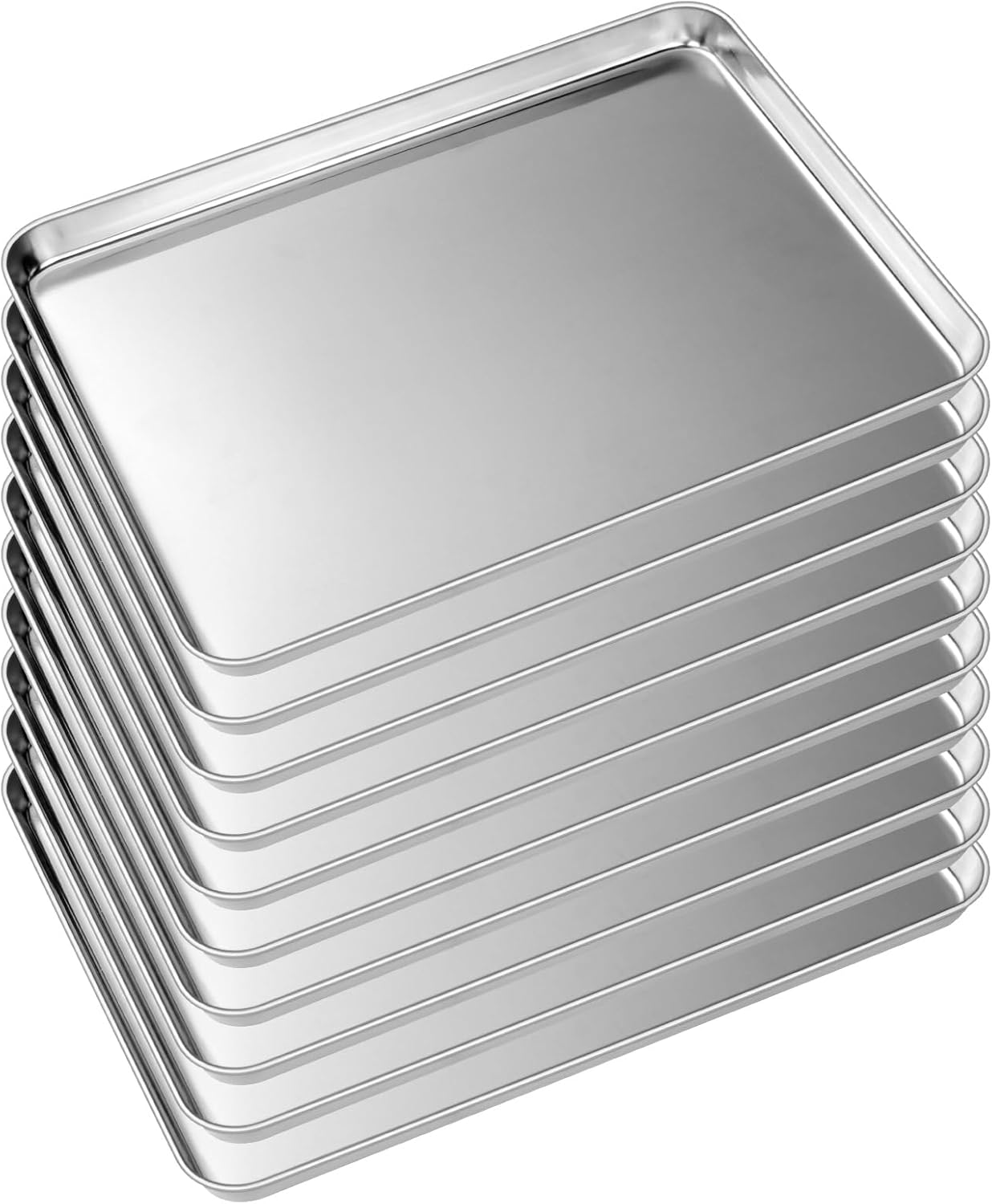 Baking Sheet Tray Set of 10, EWFEN Stainless Steel Baking