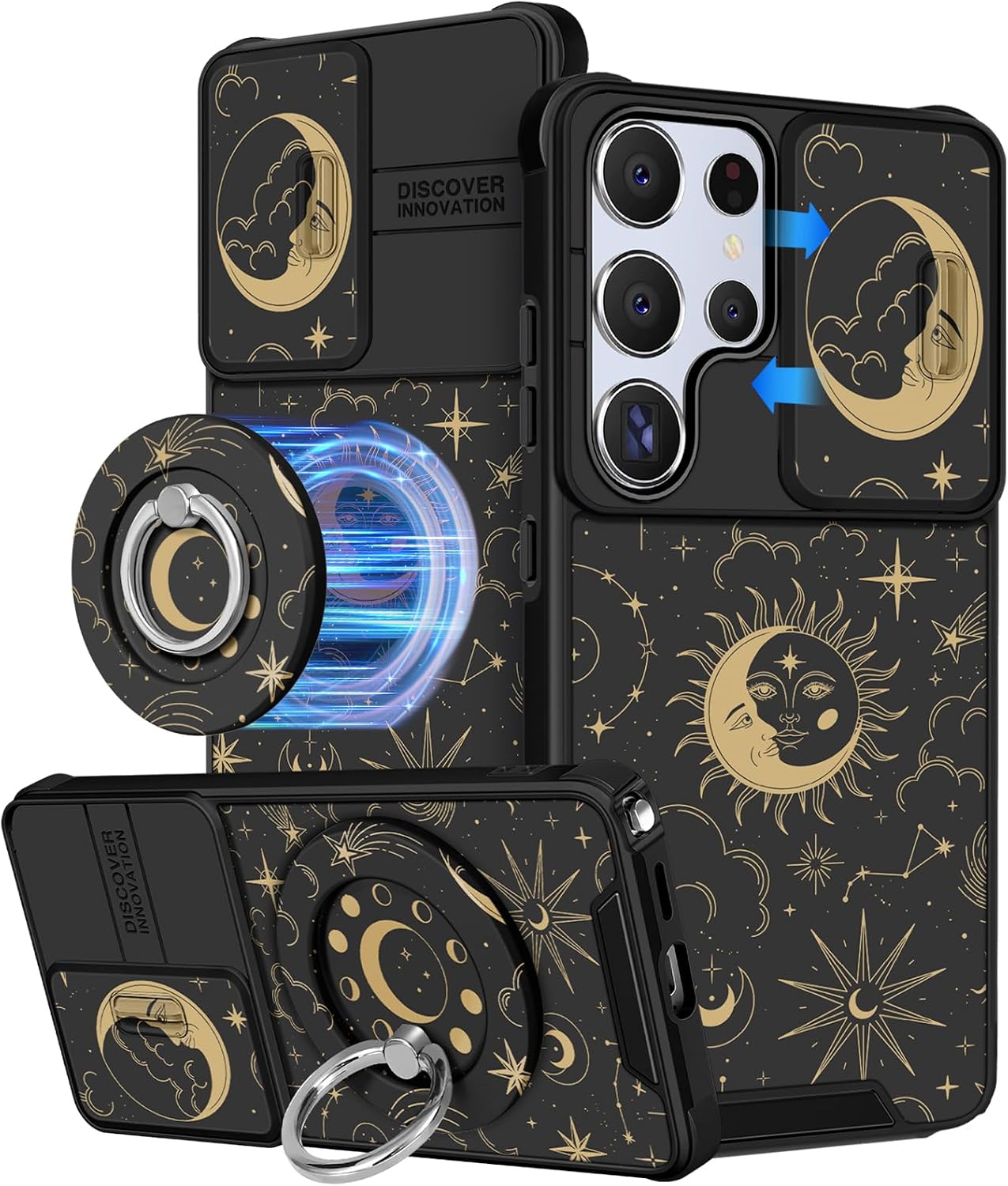 Funermei for Samsung Galaxy S25 Ultra Case with Magnetic Ring Stand