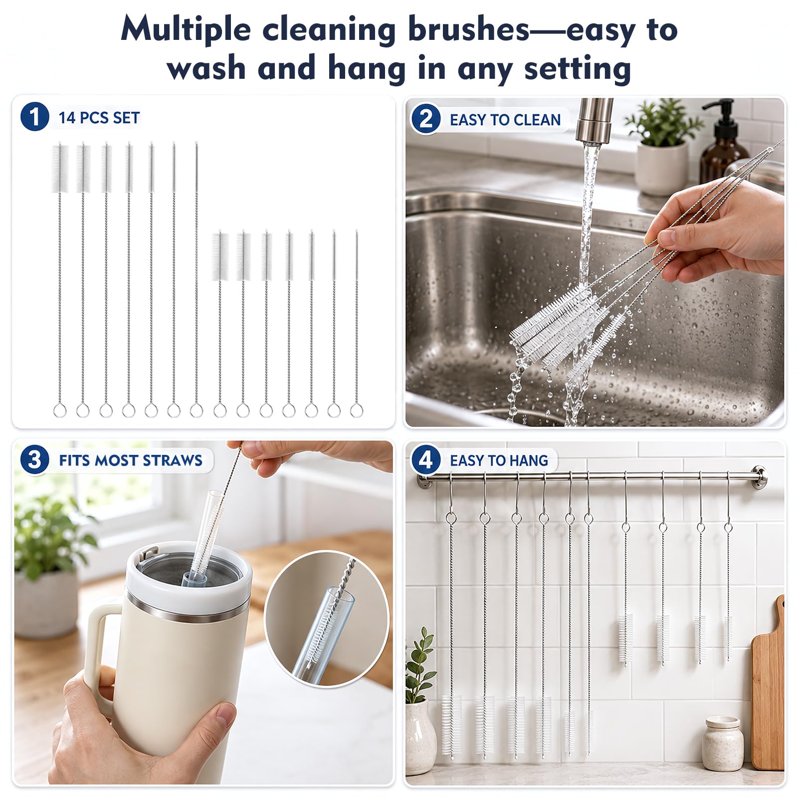 Straw Cleaner Brush Set - 14 Pack -5 Straw Cleaner Brush Set - 14 Pack -5