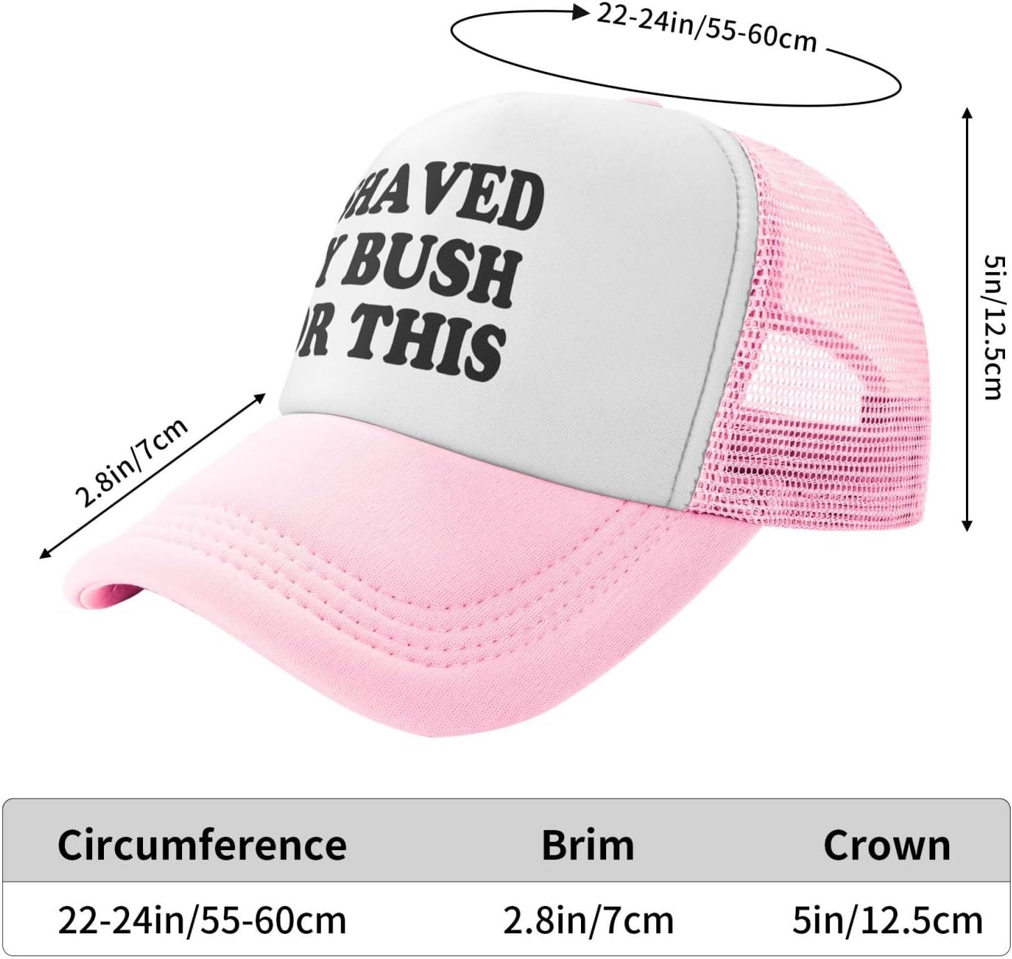 I Shaved My Bush for This Trucker Hat Unisex Adult Hats Adjustable Cap for Men and Women Classic Fishing Caps - Image 6