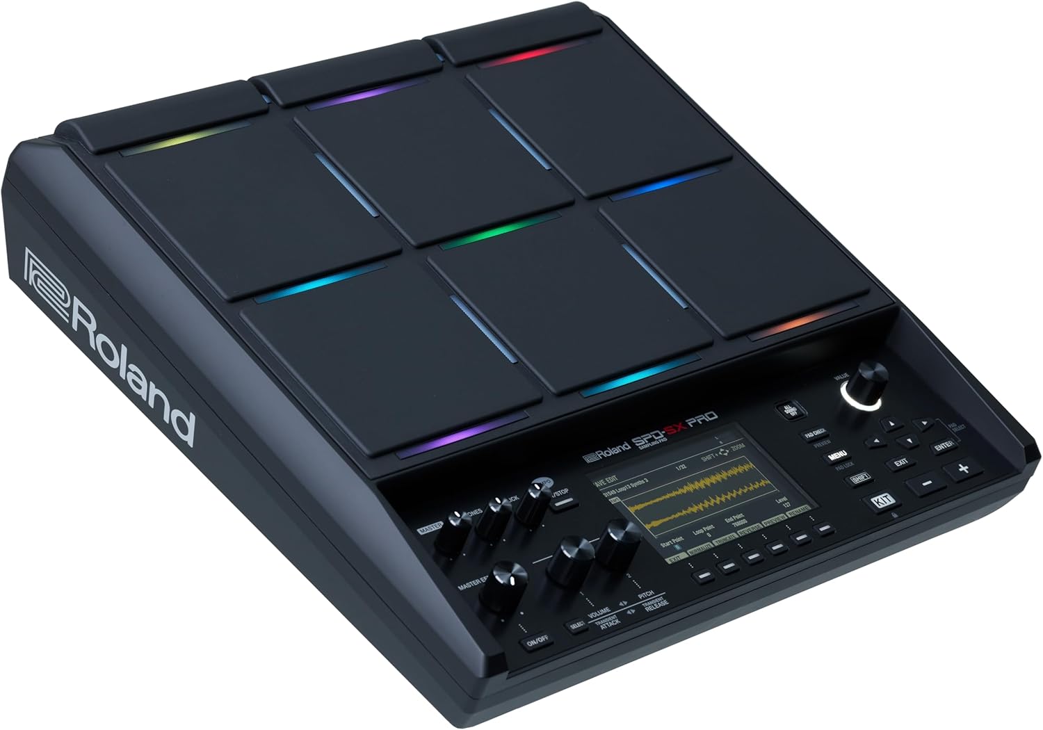 Roland SPD-SX PRO Sampling Pad | The Flagship Sampling Pad for Drummers & Other Musicians | 9 Playing Surfaces, 8 External Trigger Inputs, Color Display, Customizable Pad LEDs, Onboard FX & More