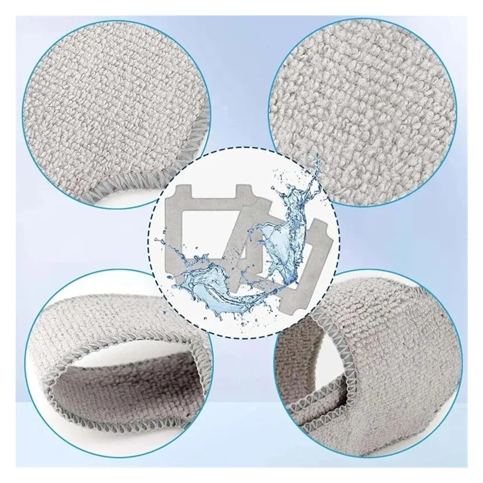 Panno for pulizia robot for finestre Salviette in microfibra lavabili Pezzi di ricambio di ricambio, compatibile con Ecovacs, W2S / W2S PRO / W2S Max | D