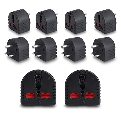 MX 3 Pin Universal Conversion Plug Converts Power 5 AMP to 15 AMP Plug, Flame Retardant Body Material with Child Safety Shutter & LED Indicator, Travel Adaptor, Multi- Use Socket Connector (MX-1359)