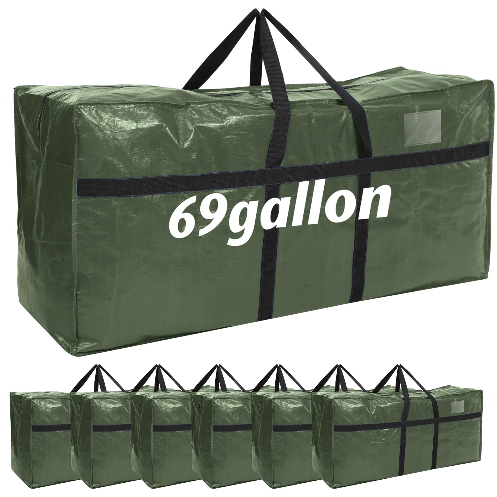 Windyun 4 Pack 69 Gallon Extra Large Moving Bags XXL Heavy Duty Storage Bag with Strong Zipper Handle