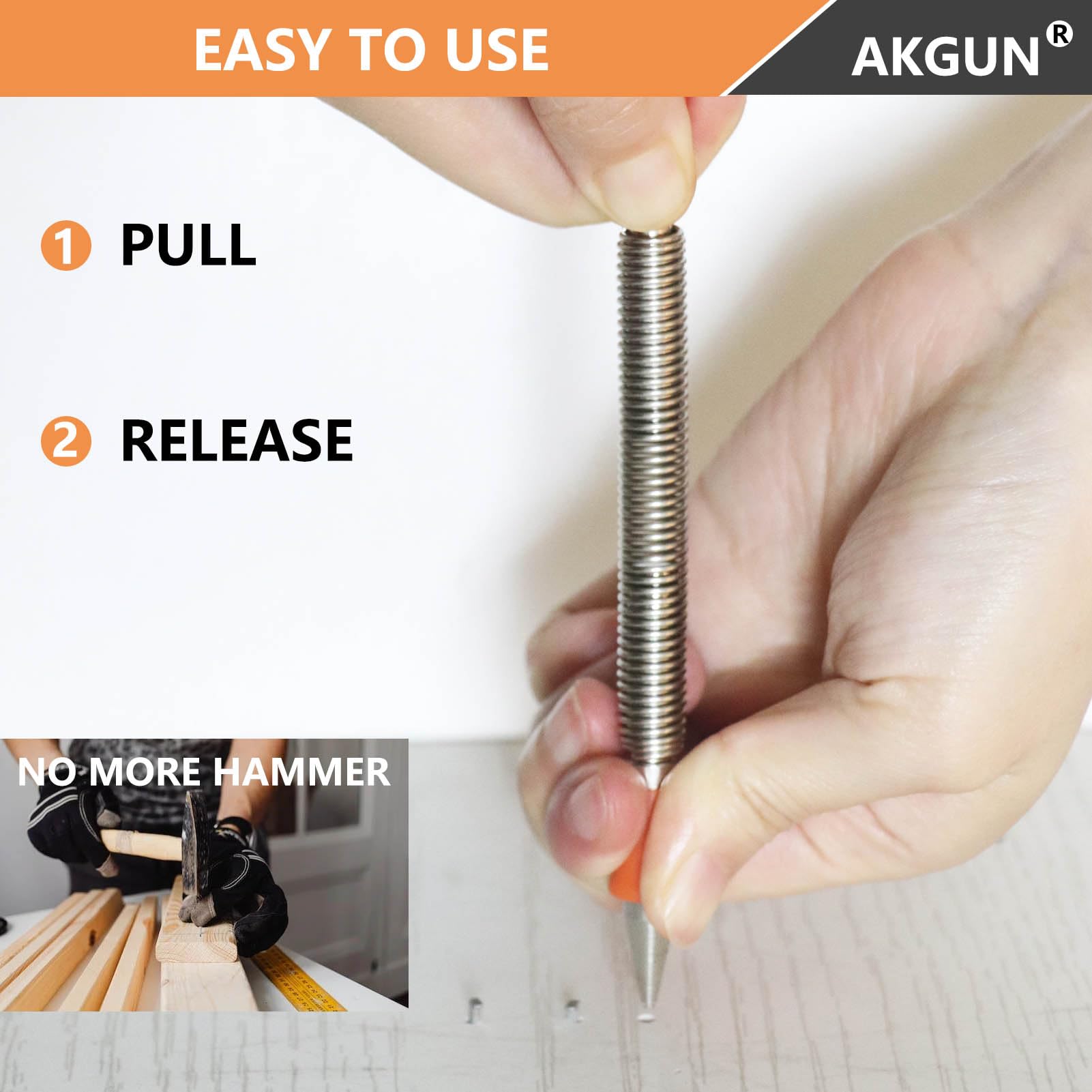 2-Piece Dual Head Nail Setter and Door Hinge Pin Remover Tool Set Combination 1 32 and 1 16 — view 6