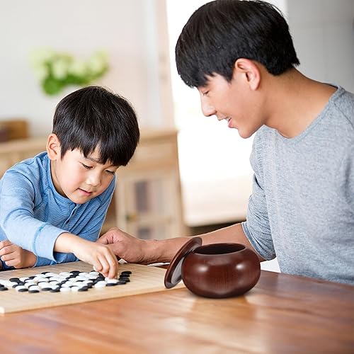 Miniatura 6 de Yardwe Go Chess - Cajas de almacenamiento de ajedrez, cajas de piezas de ajedrez, piezas Weiqi, caja de almacenamiento de juegos de ajedrez chino,