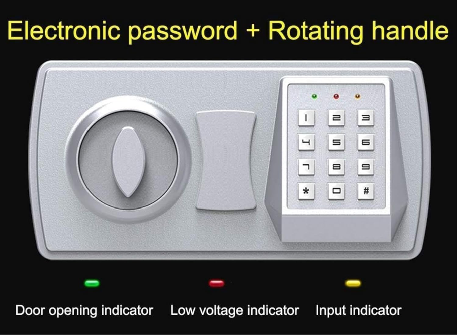 Home Safes - Safe Household Small, Fingerprint Password Safe Deposit Box, Steel Password Safe, Fireproof Waterproof for Home Office Hotel, 31 20 20Cm Hidden Safe
