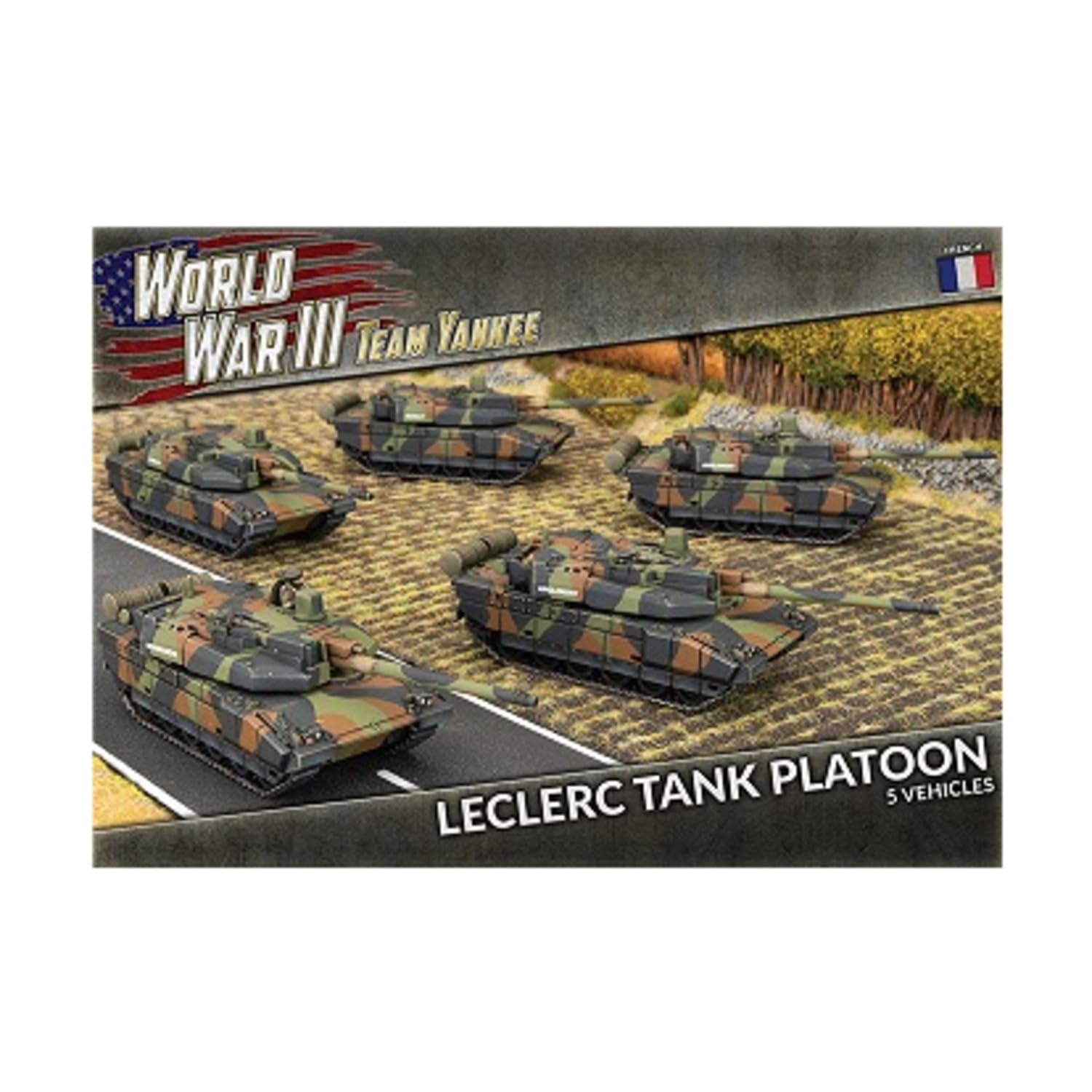 Team Yankee: Platoon de chars Leclerc français (x5) - Kit de modèle militaire - Pour adultes et adolescents - Véhicule militaire blindé - 5 chars - 15.24 cm x 21.08 cm x 5.46 cm