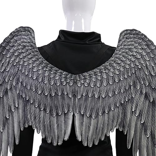 Miniatura 6 de Halloween 3D Angel Devil Big Wing Creative Carnival Cosplay Disfraces Performance Prop alas de plumas para fiestas de Halloween suministros