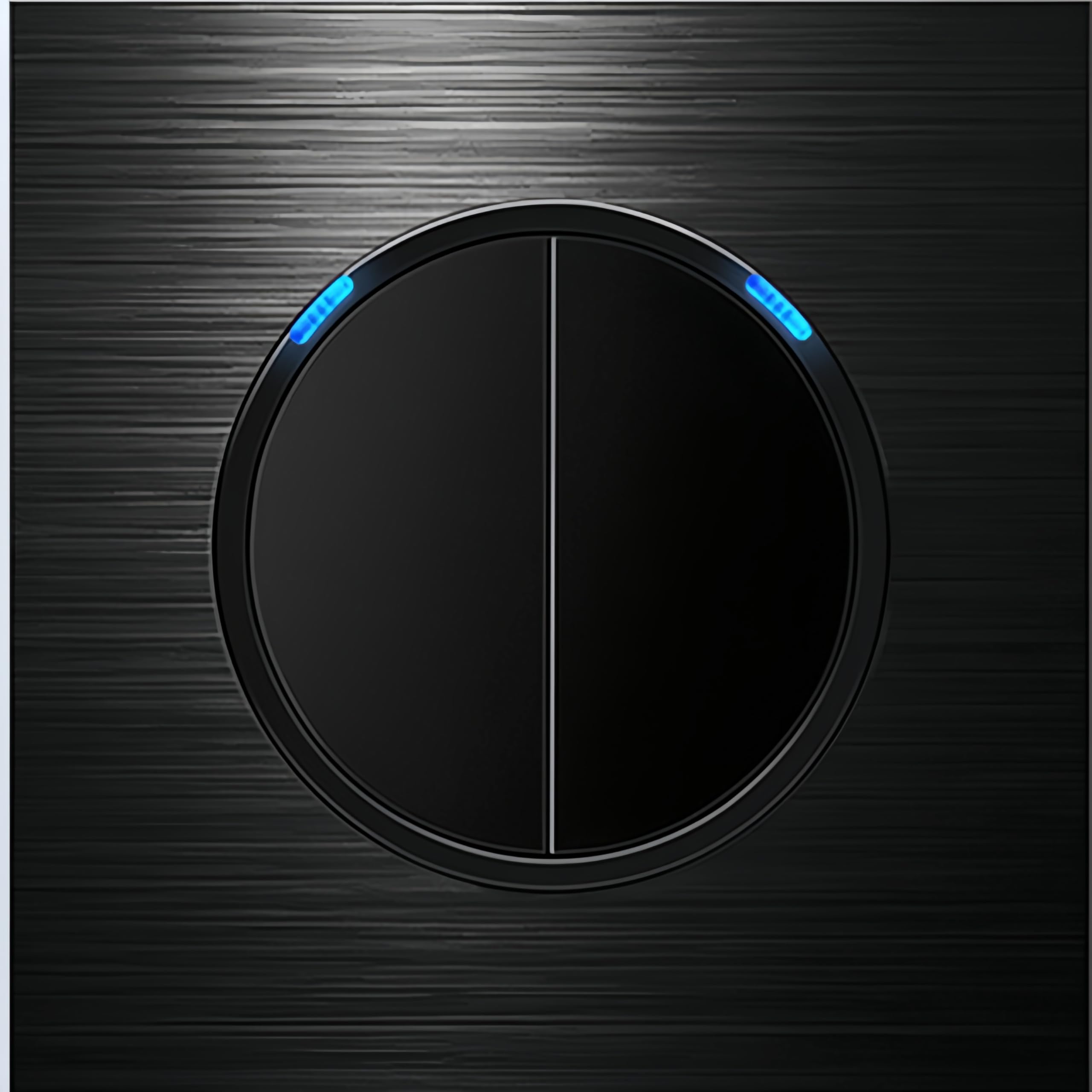 MEI JIA 16amp LED Indicator Light Switch for Wall, 2 Gang 2 Way, Black Brushed Aluminum Alloy Panel, Modern Power Control, Type 86 Electric 250V (2 Gang 2 Way Black)