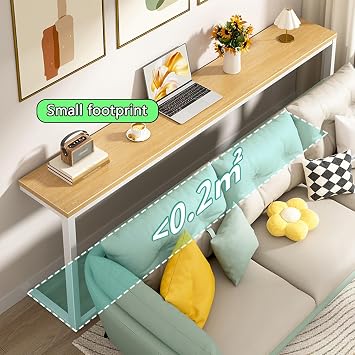 Sofa Table, Console Table, Entryway Table, Behind Couch Table, Narrow Console Table, Depth 20cm, Space Saving, Ndustrial Console Table for Entryway, Corridor, Hallway(L120cm/L47.2in)