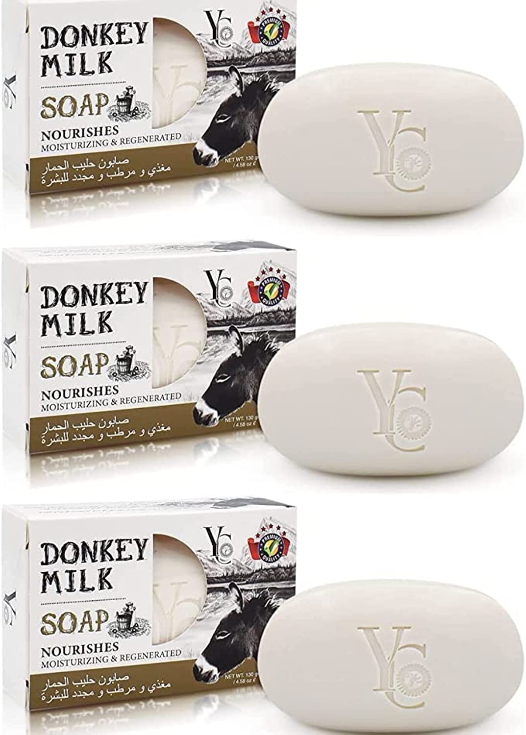 Donkey Milk Soap 130g, Pack of 3