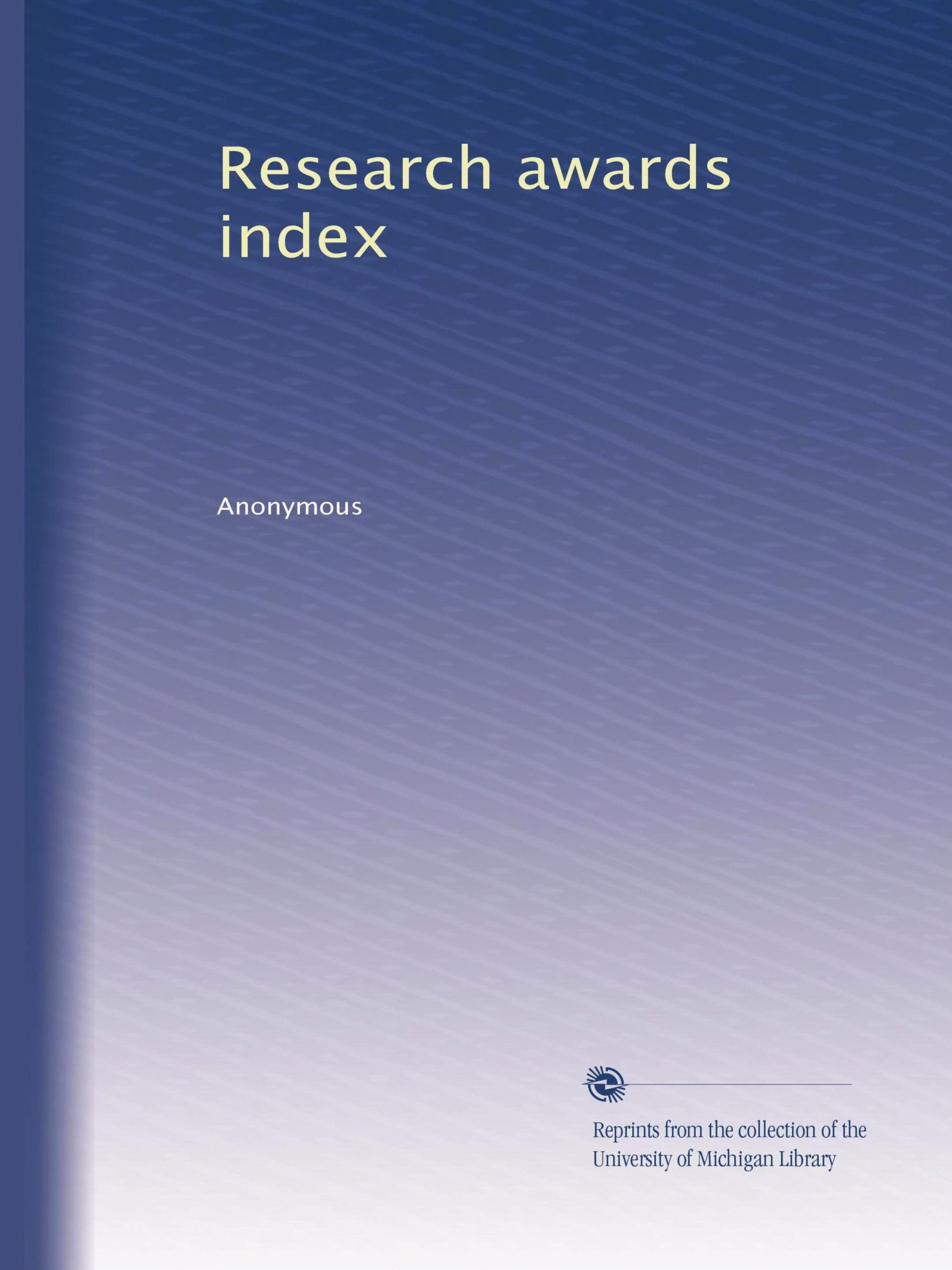 Indice dei premi di ricerca: Volume 9