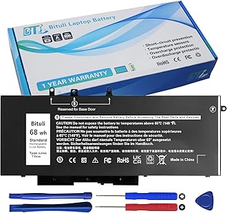 Sponsored Ad - GJKNX Battery for Dell Latitude 5580 5480 5YHR4 5280 5288 5488 5590 5591 5490 5491 5495 E5480 E5580 E5490 E5590 Precision 15 3520 3530 Series GD1JP DY9NT 68Wh 7.6V