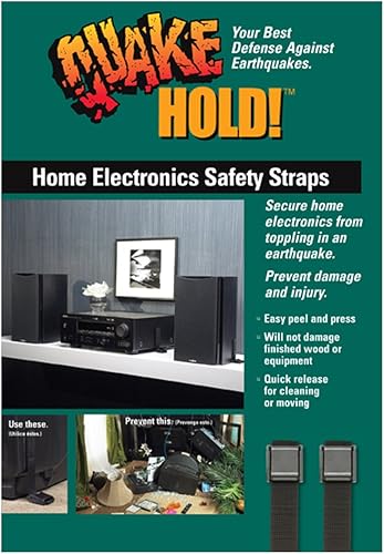 Miniatura 2 de QuakeHold! 4173 Home - Correa de seguridad electrónica, color negro, 11 pulgadas (paquete de 2)