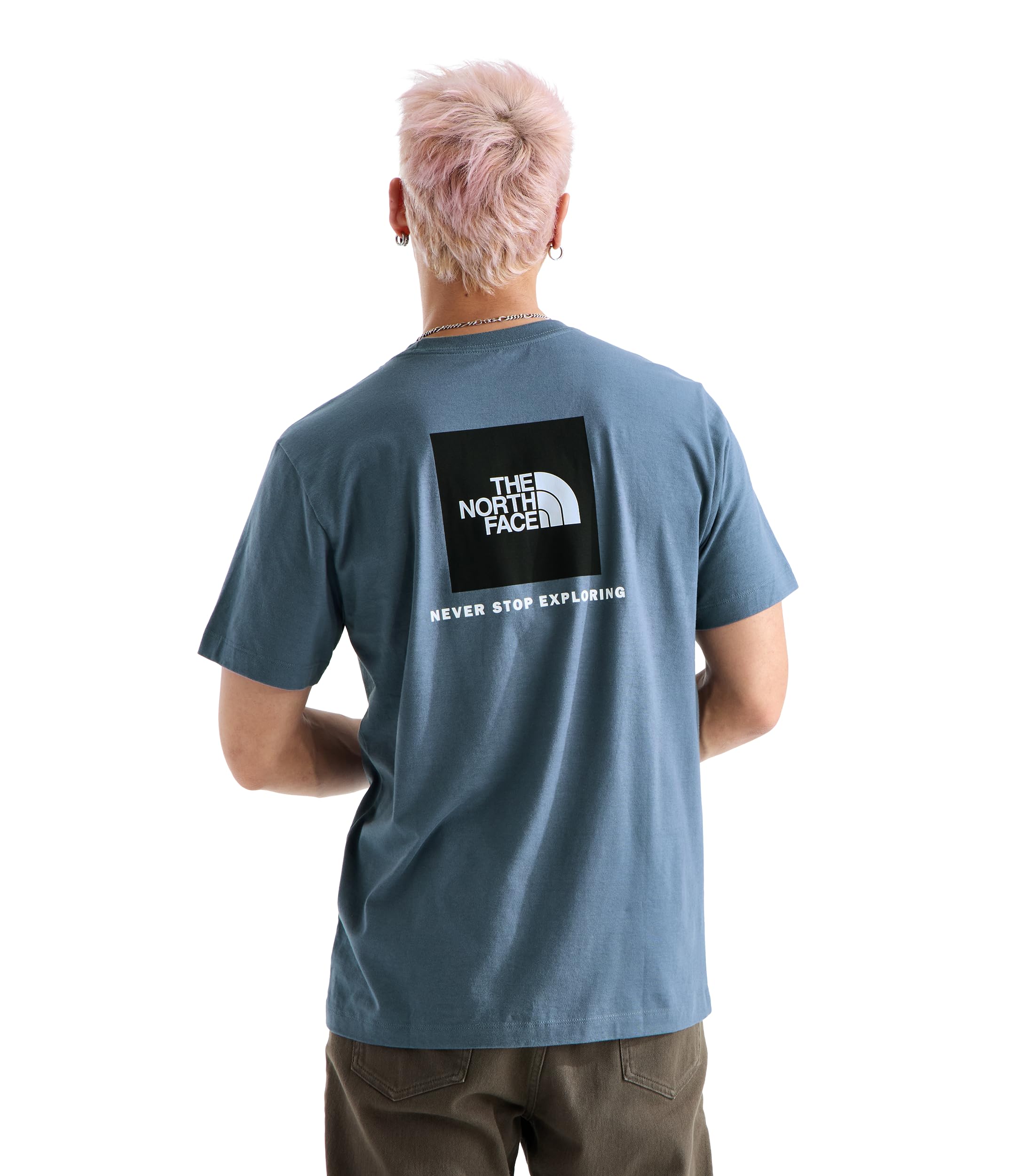 THE NORTH FACE Herren Evolution Box NSE Regular Short Sleeve T-Shirt, Granite Grey, XS