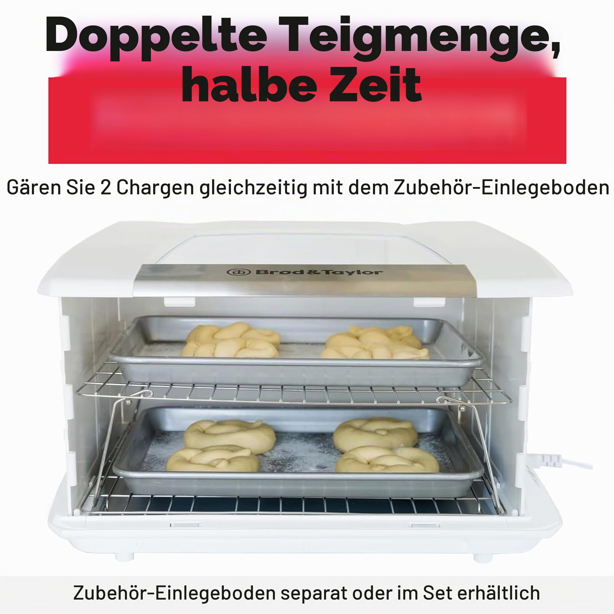Brod and Taylor Regal-Set, Edelstahl Proofer and Slow Cooker weiß