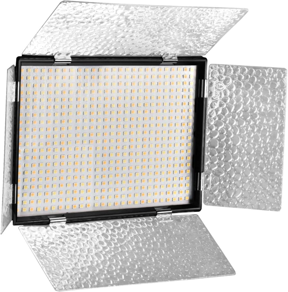 DIGITEK® (LED-D520 B) 37W LED Video Light with Barn Door, Dual Color Temp 3200K-5600K, Lumen 3400LM, 120° Angle Adjustment, Compatible with Cameras, Tripods for YouTube, Photography & Videography