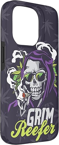 Vista 33 de iPhone 13 Cannabis Weed Marihuana Ganja Hemp Grim Reefer Smoking Gift Case