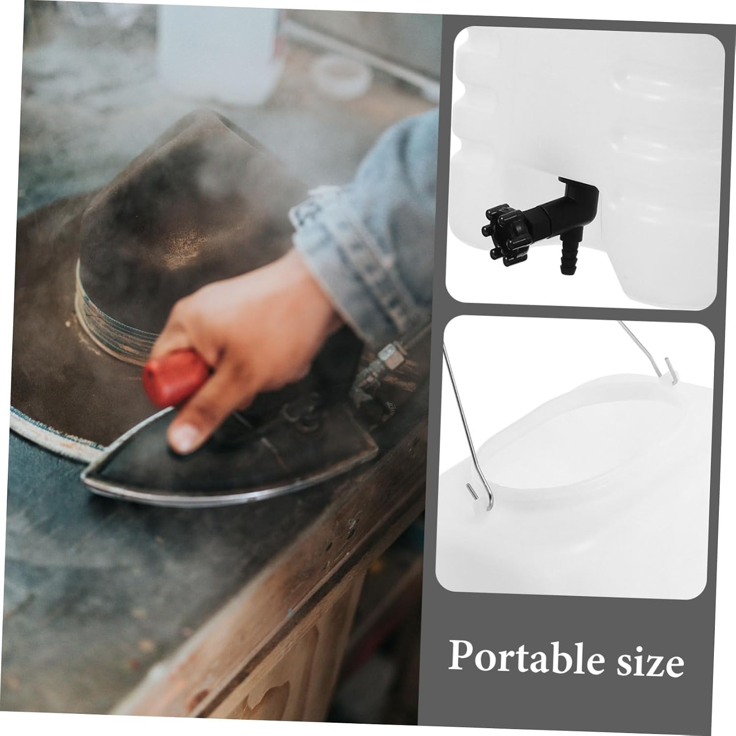 1Set Travel Steamer Iron Water Bottle Portable Replacement for Handheld Steamers for Home Hotels Travel Convenient Feed Design