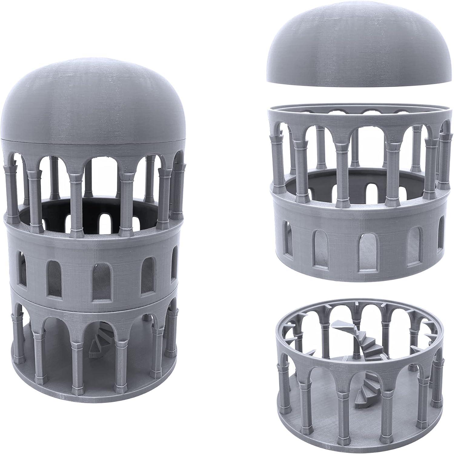EnderToys Greek Ruined Buildings Bundle, Terrain Scenery for Tabletop 28mm Miniatures Wargame, 3D Printed and Paintable