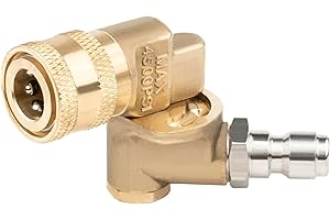 Pivoting Coupler for Pressure Washer with Brass Quick Connect Attachment