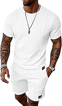 UOUA Men's Shorts Set 2 Piece Summer Outfits Casual Vacation Tracksuits