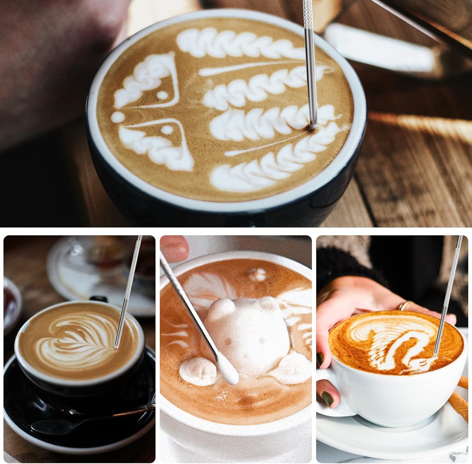Jarra de espuma de leche, jarra de vapor espresso de 12 onzas, accesorios para máquina de espresso, acero inoxidable, leche, café, capuchino, barista, jarra de vapor, taza de leche con bolígrafo
