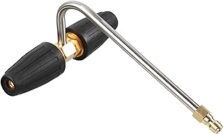 Tool Daily Gutter Cleaner Attachment for Pressure Washer, 2 Rotating Turbo Nozzle, 1/4 Inch Quick Connect, 3300 PSI
