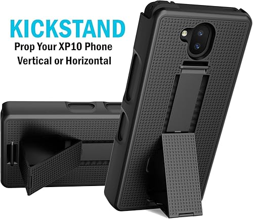 Miniatura 3 de Funda  correa de mano  clip para cinturón para Sonim XP10 5G Nakedcellphone delgada carcasa rígida con soporte y rotacióntrinquete Combo de soporte