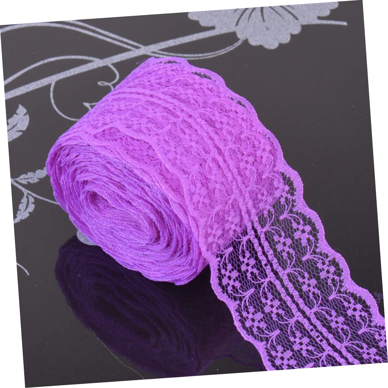 SEWACC 18rollen Packung Spitzenband Mit Floralen Mustern Breit Für Hochzeitskarten Bastelprojekte Haarbänder Dekoration Und Näharbeiten Helllila