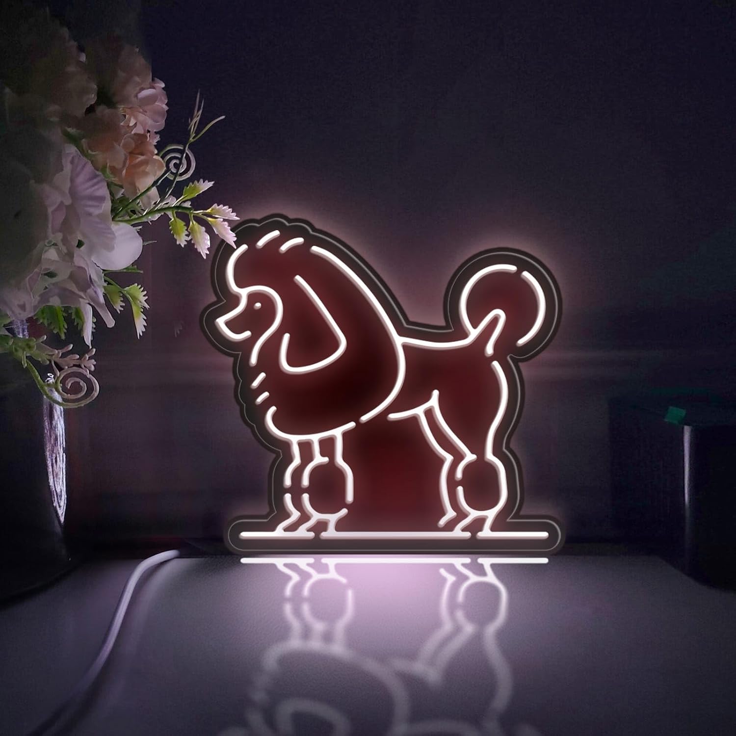 Dog Breed Dog Led Light Box, Pet Dog Wall Art Decor, RGB Desktop Decorations, Bedroom Decor (Static Light, Medium Size)
