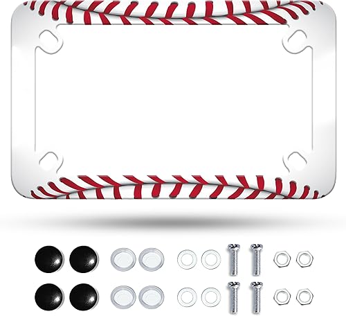 Miniatura 18 de Marco de matrícula clásico de la bandera estadounidense para motocicleta, diseño de estrellas y rayas, material de acero inoxidable, divertido