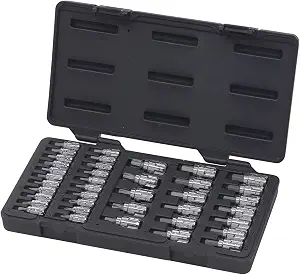 GEARWRENCH 39 Pc. 1/4" & 3/8" Drive Pass-Thru Bit Socket Set, Standard Hex/Slotted/Phillips/Torx, SAE/Metric - 890040