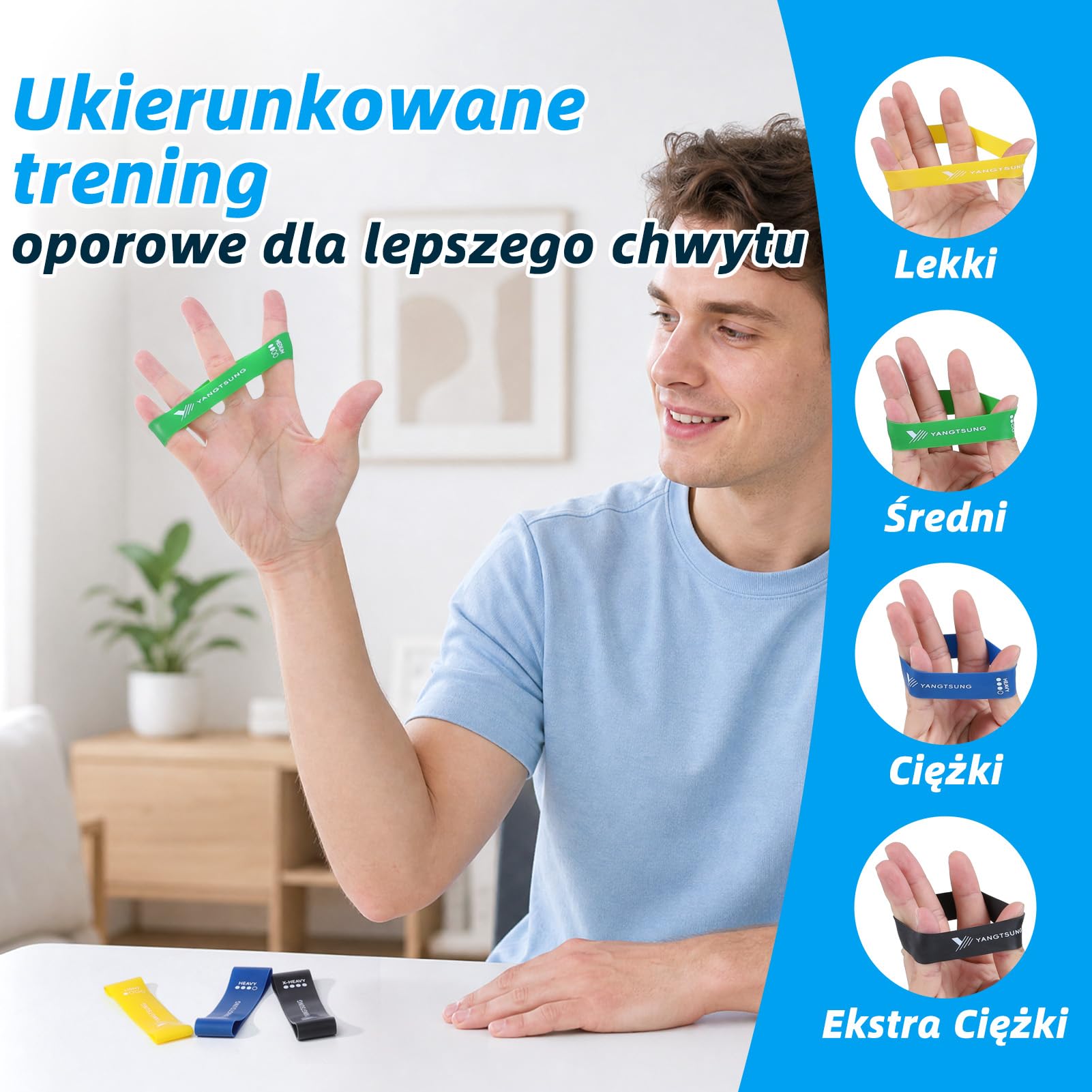 Trenerem Palców, Zestaw Trenera Dłoni i Palców 6 Sztuk, Wzmacniacz Przedramienia, Piłka do Ćwiczeń Dłoni, do Ćwiczeń Celowanych, Budowy Siły, Ulgi i Regeneracji