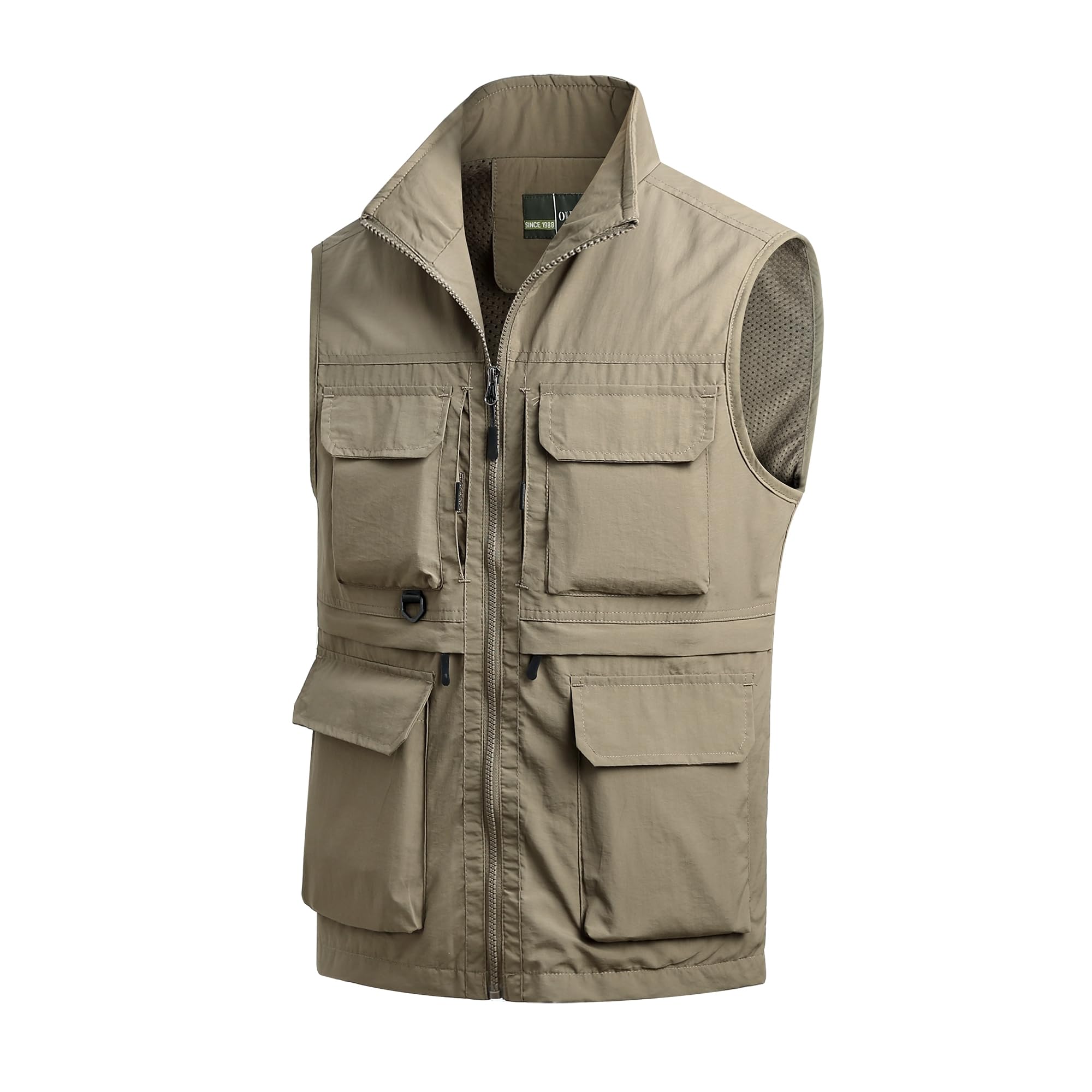Homme Gilet de Pêche Séchage Rapide Gilet de Sport Gilet de Extérieur Décontracté Légère Respirant Veste Multi-Poches Sans Manches Veste Chasse Photographie Gilets