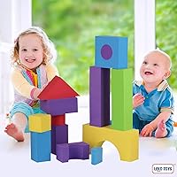 Vista 8 de Bloques de espuma de construcción grandes para niños pequeños – Bloques de construcción gigantes gigantes grandes (30 piezas)