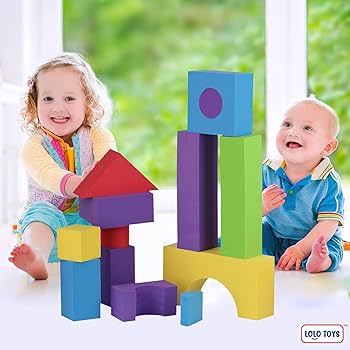 Amazon | LOLO TOYS 幼児用大型ビルディングフォームブロック