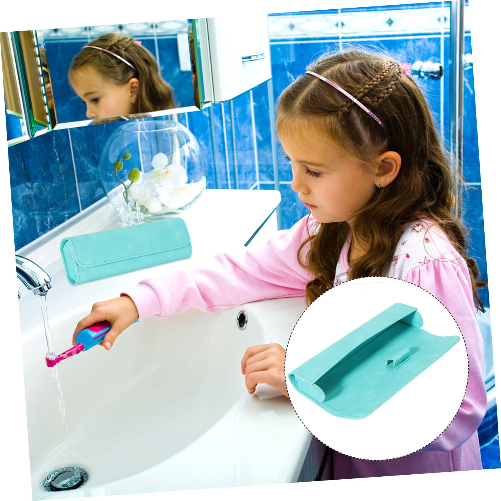 Lot de 3 porte-brosses à dents de voyage, boîte de rangement rechargeable pour brosse à dents pour enfant, dentifrice, trousse de toilette pour brosse à dents, sac de rangement pour brosse à dents,