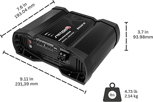 Miniatura 7 de Stetsom Vulcan 8000 1 ohmios amplificador de coche, mono rango completo 8000.1 8K vatios RMS, audio estable de auto de 1 Ohm, calidad de sonido HD,