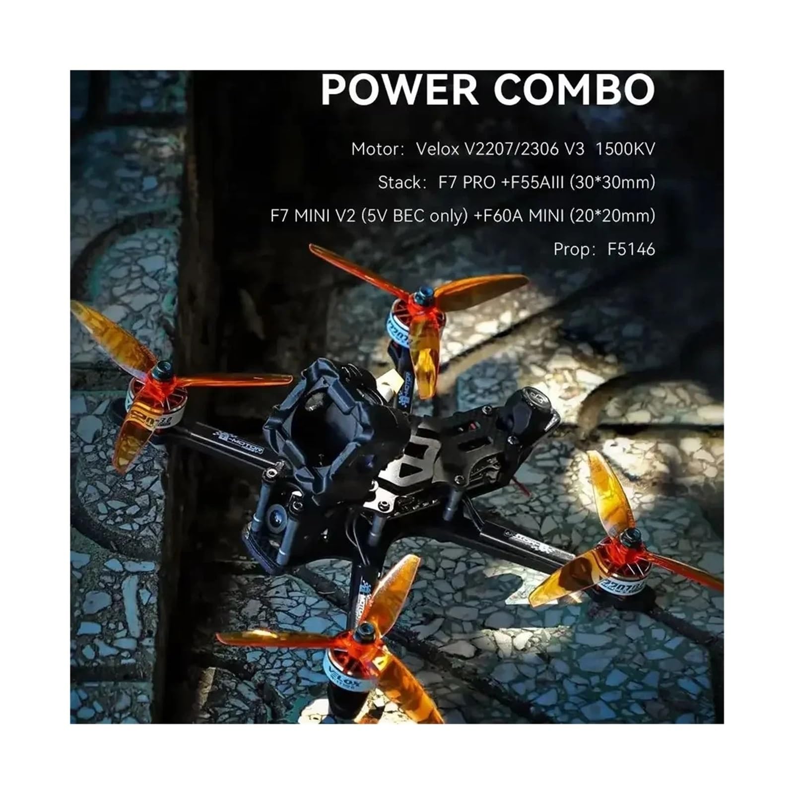 Motore Brushless V2207 V3.0 1750KV-2550KV per Drone FPV 5" 4-6S Corsa Freestyle