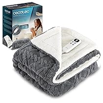 Cecotec HeatComfort Luma (160 x 130). Coperta elettrica 160 x 130 coperta termica con spegnimento automatico e 10 livelli di temperatura regolabili Sherpa