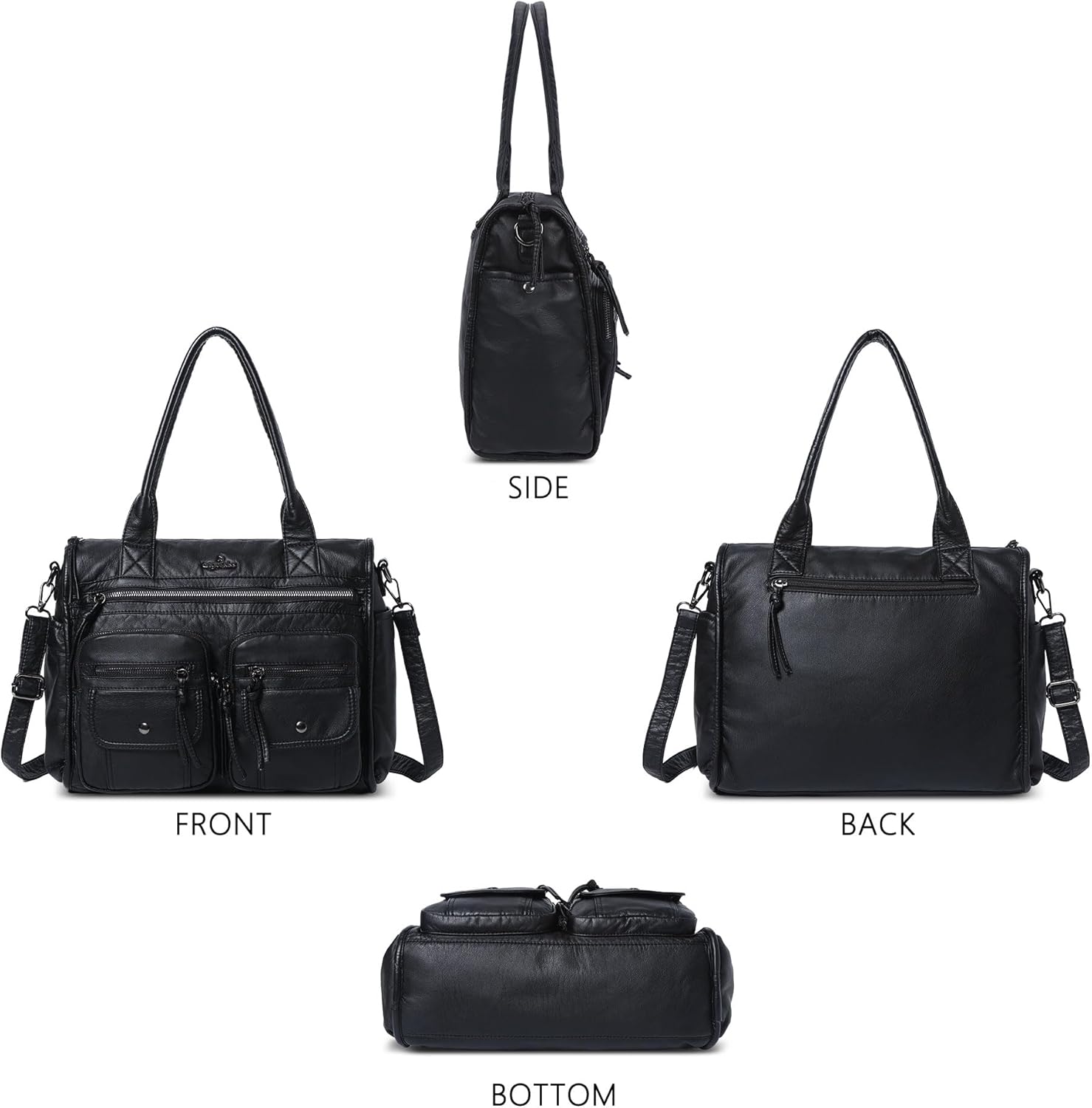 Angel Kiss Purses and Handbag for Women Soft Leather Hobo Bags Satchel Shoulder Bags Ladies Tote Crossbody Bag - Image 7