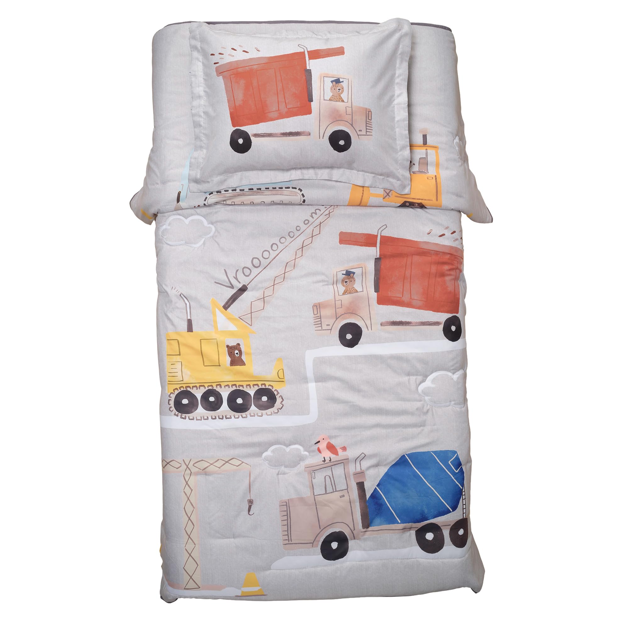 Bedtime Originals Construction Zone Twin Quilt & Pillow Sham Set